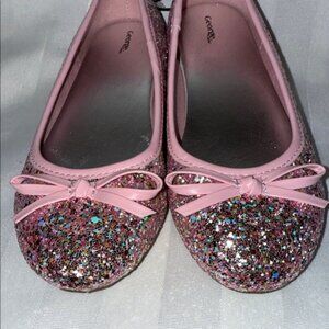 George Sparkling Pink Ballet Flats Kids Girls Size 13